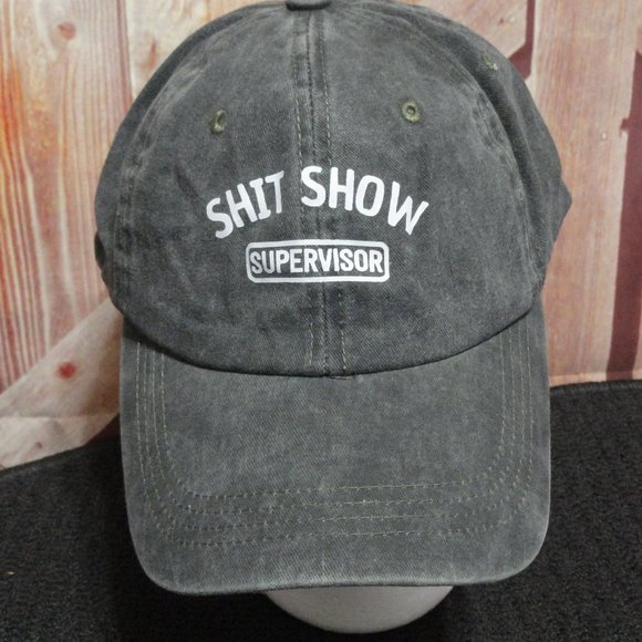 Source Unknown Accessories - S%&T Show Supervisor gray cotton ball cap~heat pressed~NWOT